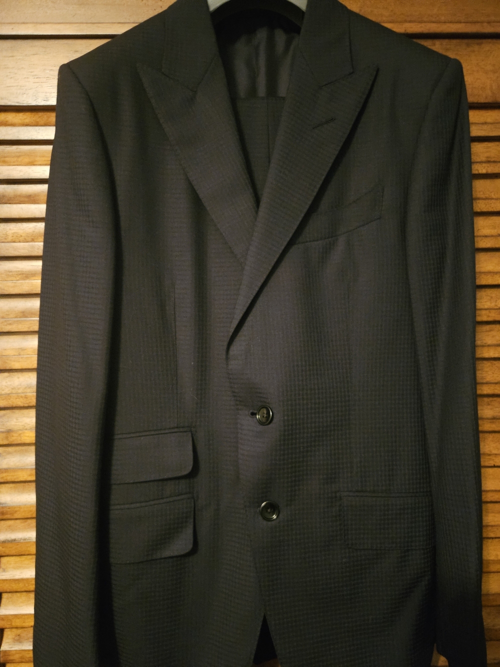 Tom Ford Oconner Men's Dark Navy Textured Two-Button Suit & Pants